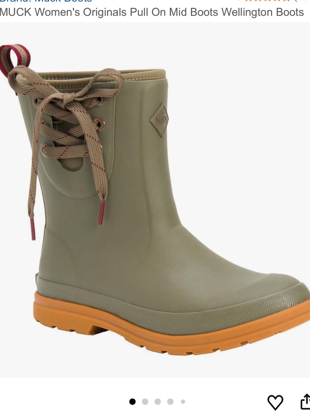 Muck Boot rTaupe Lace-Up Women's Rain Mid Wellington Boot